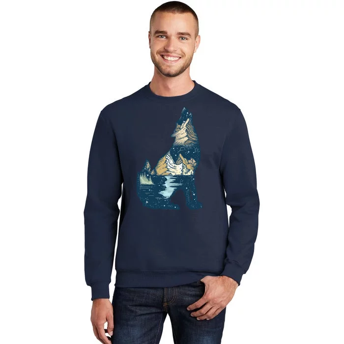 Night Wolf Wilderness Tall Sweatshirt