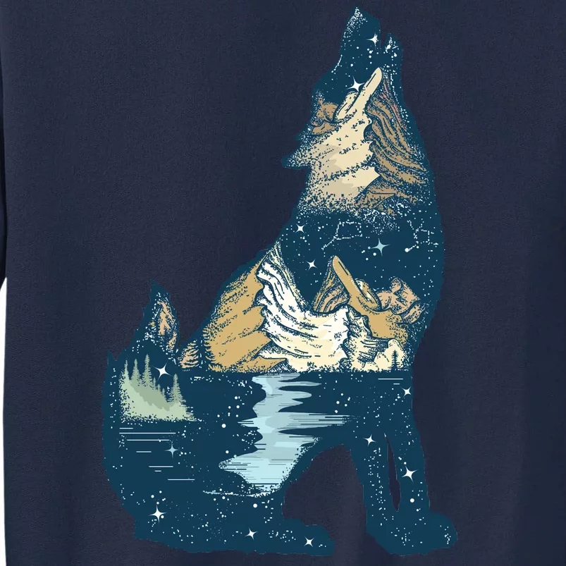 Night Wolf Wilderness Tall Sweatshirt