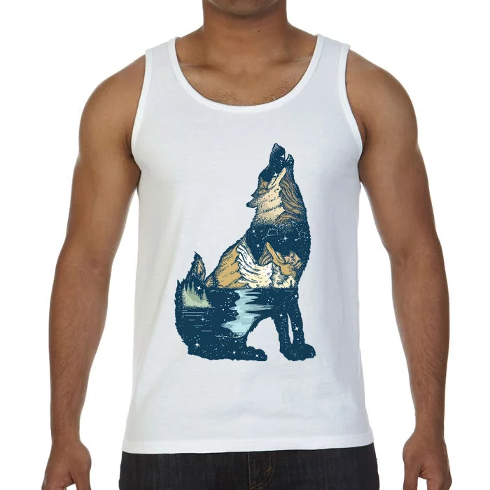 Night Wolf Wilderness Comfort Colors® Tank Top