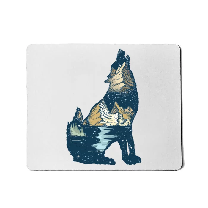 Night Wolf Wilderness Mousepad