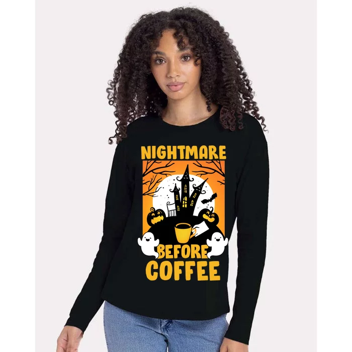 Nightmare Before Coffee Womens Cotton Relaxed Long Sleeve T-Shirt