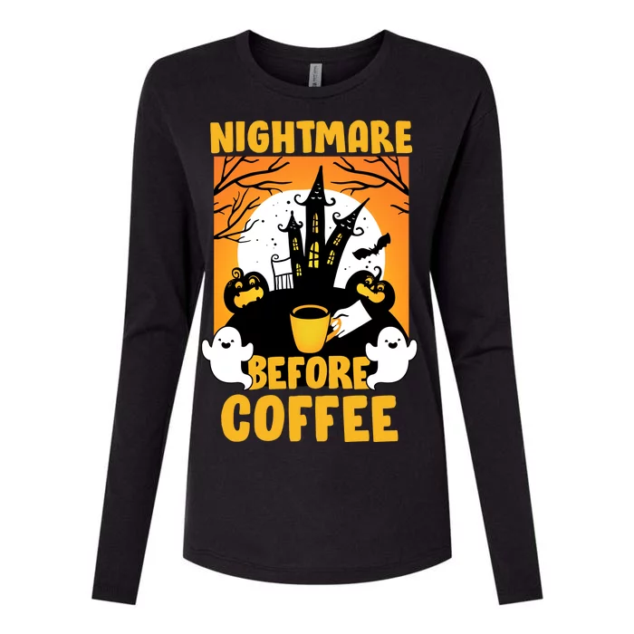 Nightmare Before Coffee Womens Cotton Relaxed Long Sleeve T-Shirt