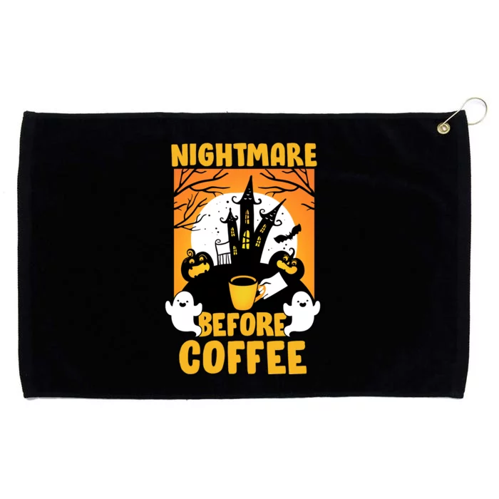 Nightmare Before Coffee Grommeted Golf Towel