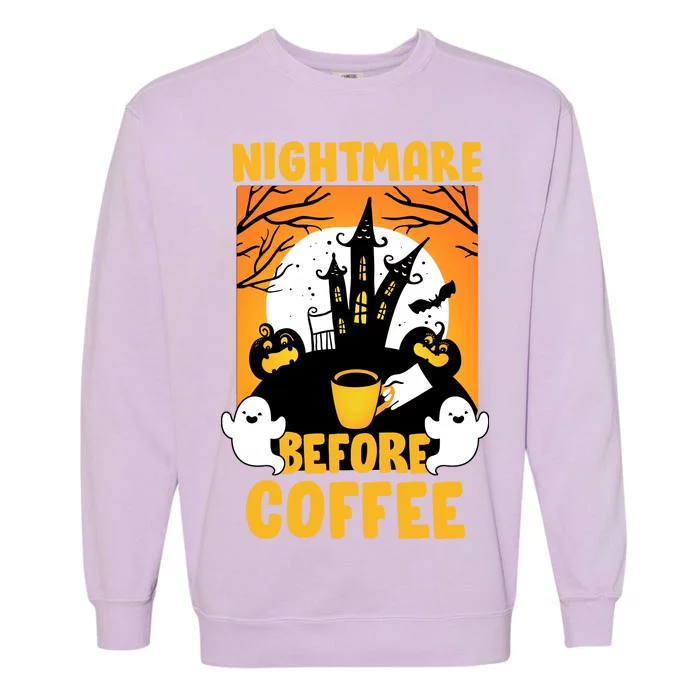 Nightmare Before Coffee Garment-Dyed Sweatshirt