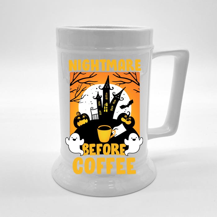 Nightmare Before Coffee Front & Back Beer Stein