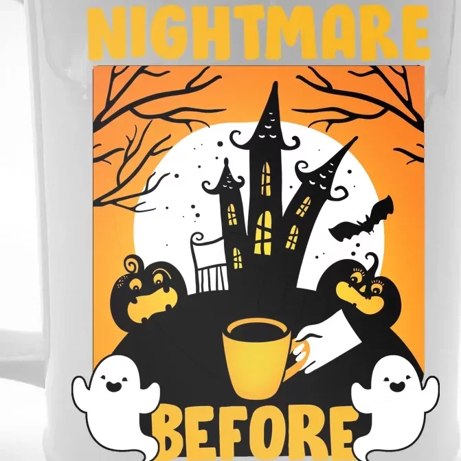 Nightmare Before Coffee Front & Back Beer Stein