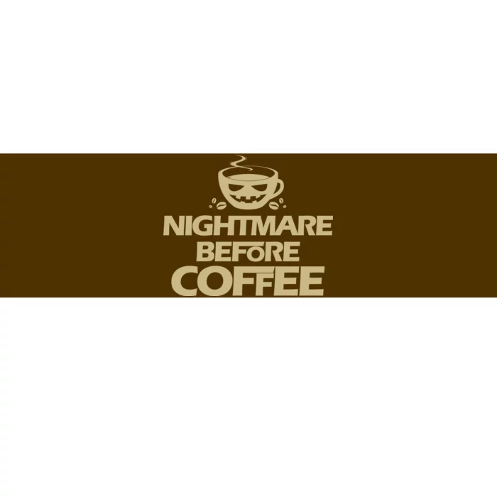 Nightmare Before Coffee Halloween Bumper Sticker