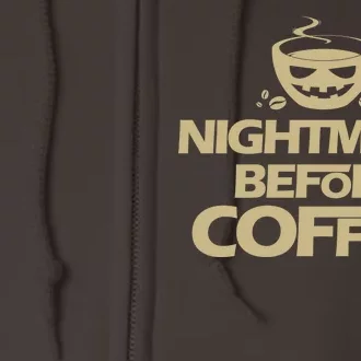 Nightmare Before Coffee Halloween Full Zip Hoodie