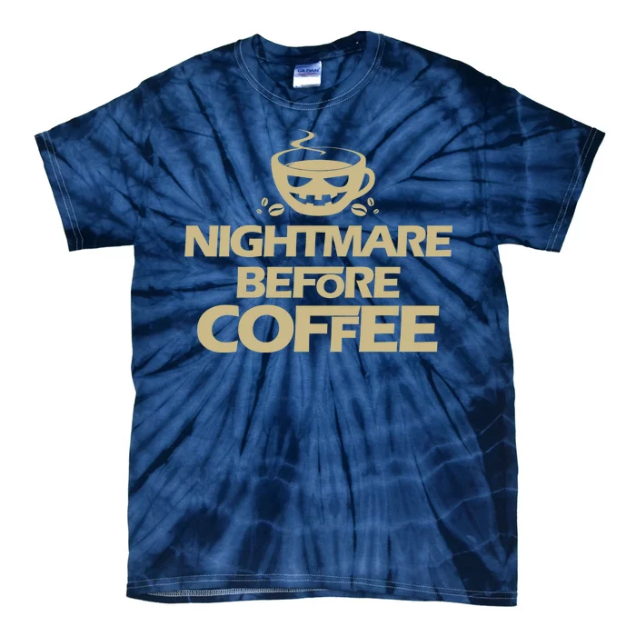 Nightmare Before Coffee Halloween Tie-Dye T-Shirt