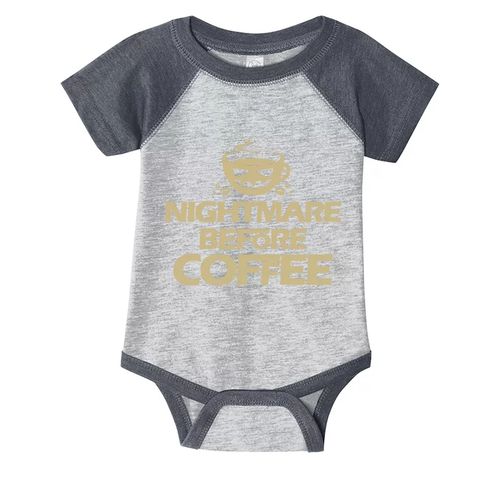 Nightmare Before Coffee Halloween Infant Baby Jersey Bodysuit