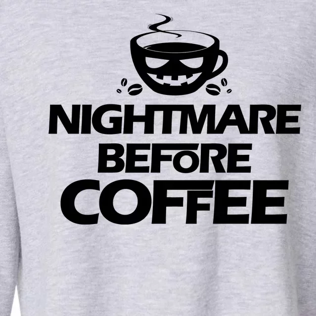 Nightmare Before Coffee Halloween Cropped Pullover Crew