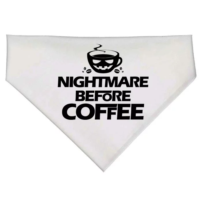 Nightmare Before Coffee Halloween USA-Made Doggie Bandana