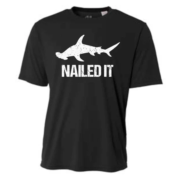 Nailed It Hammerhead Shark Tee Funny Shark Cooling Performance Crew T-Shirt