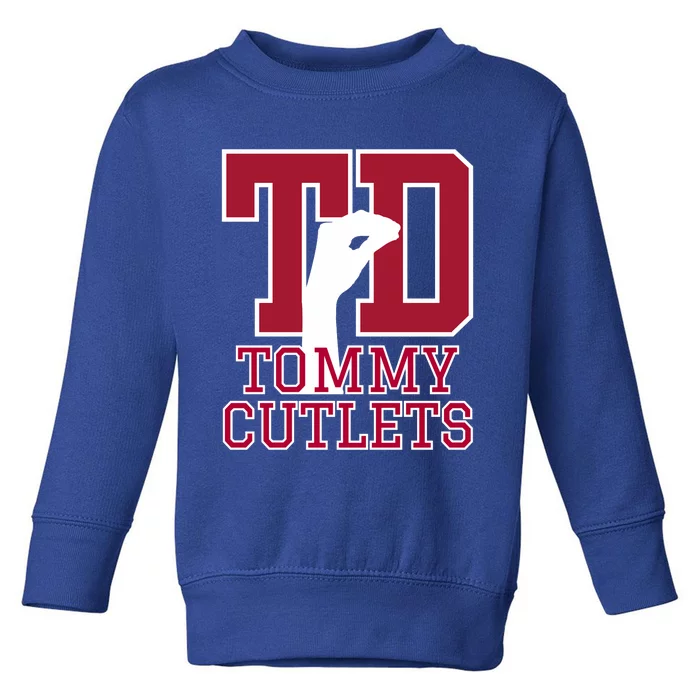 Ny Italian Hand Gesture Tommy Cutlets Football Quarterback Trendy Design Toddler Sweatshirt