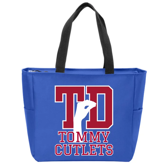 Ny Italian Hand Gesture Tommy Cutlets Football Quarterback Trendy Design Zip Tote Bag