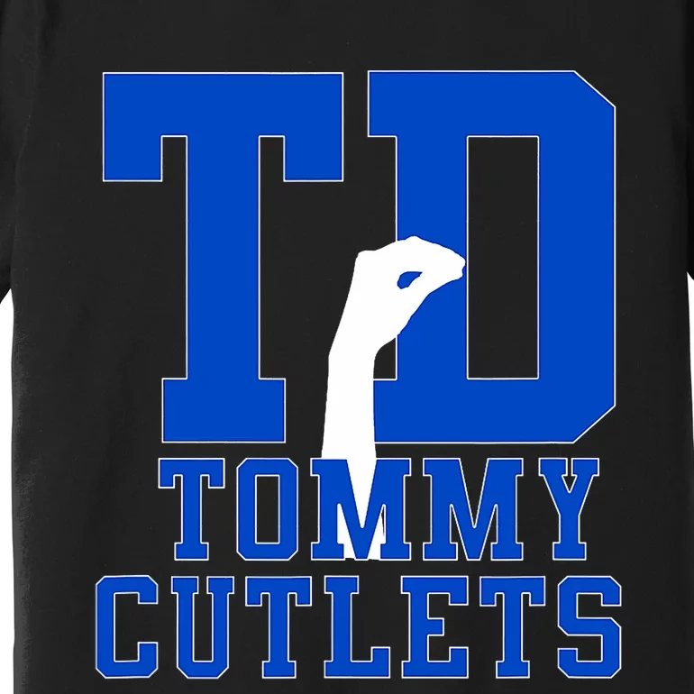 Ny Italian Hand Gesture Tommy Cutlets Football Premium T-Shirt