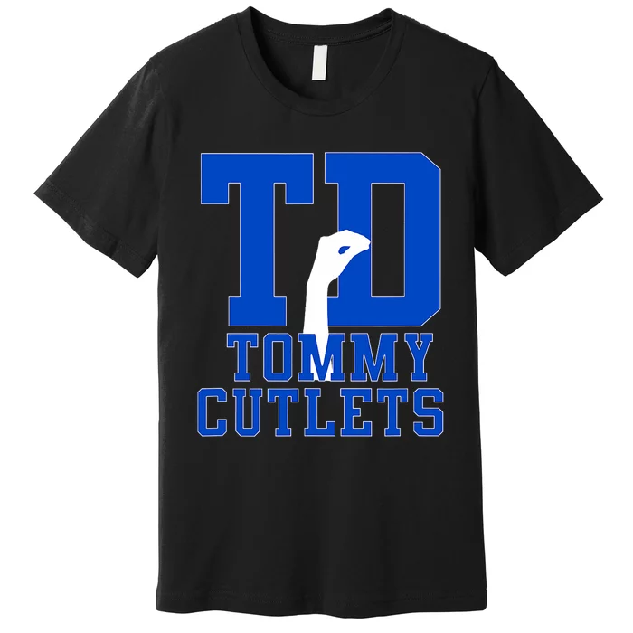 Ny Italian Hand Gesture Tommy Cutlets Football Premium T-Shirt