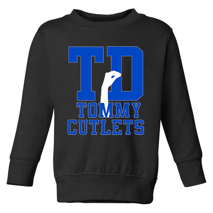 Ny Italian Hand Gesture Tommy Cutlets Football Toddler Sweatshirt