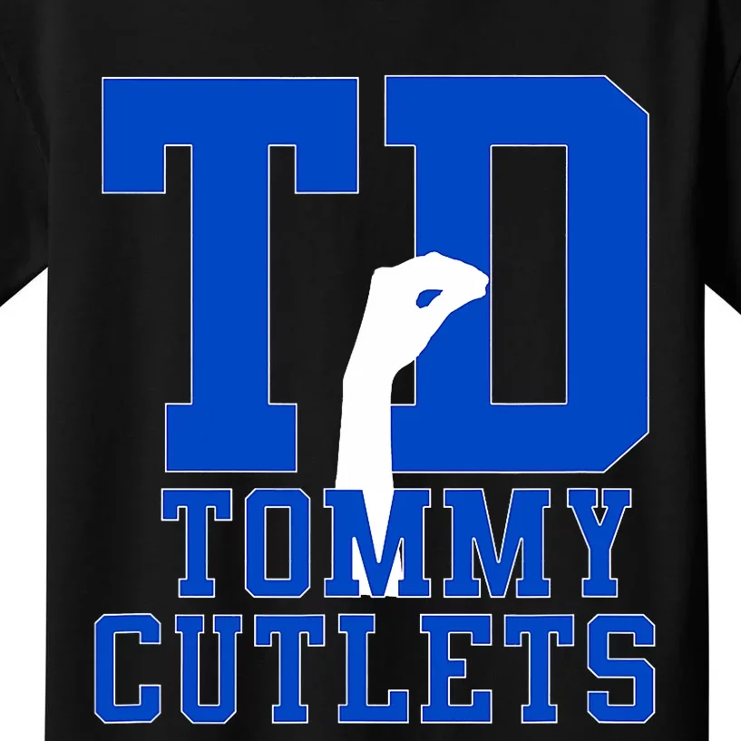 Ny Italian Hand Gesture Tommy Cutlets Football Kids T-Shirt