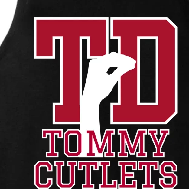 Ny Italian Hand Gesture Tommy Cutlets Football Quarterback Ladies Tri-Blend Wicking Tank