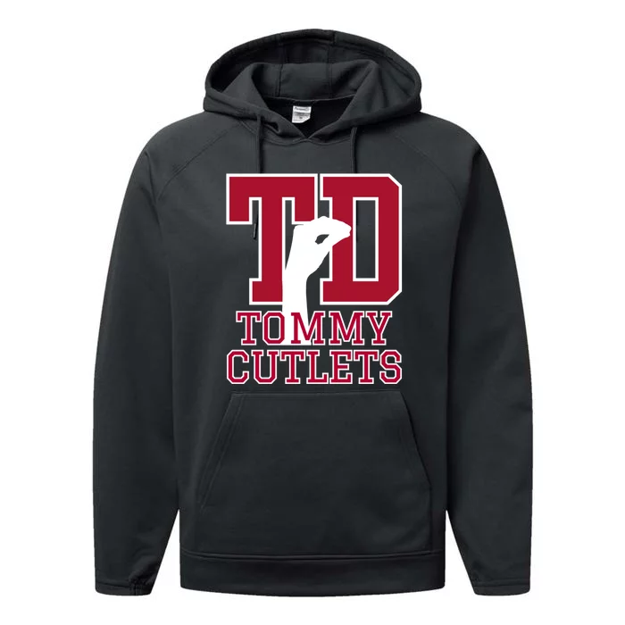 Ny Italian Hand Gesture Tommy Cutlets Football Quarterback Performance Fleece Hoodie