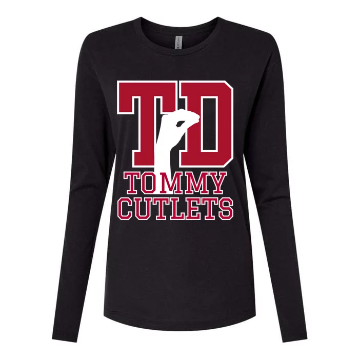 Ny Italian Hand Gesture Tommy Cutlets Football Quarterback Womens Cotton Relaxed Long Sleeve T-Shirt