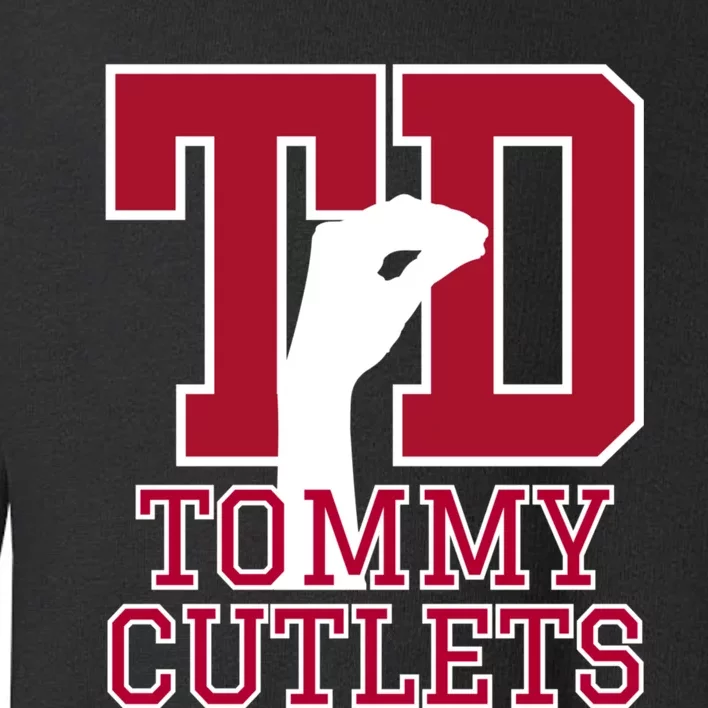 Ny Italian Hand Gesture Tommy Cutlets Football Quarterback Toddler Sweatshirt