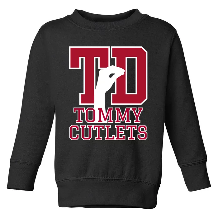 Ny Italian Hand Gesture Tommy Cutlets Football Quarterback Toddler Sweatshirt