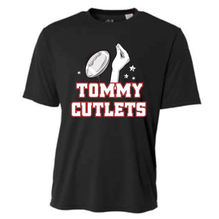 Ny Italian Hand Gesture Tommy Cutlets Football Quarterback Cooling Performance Crew T-Shirt