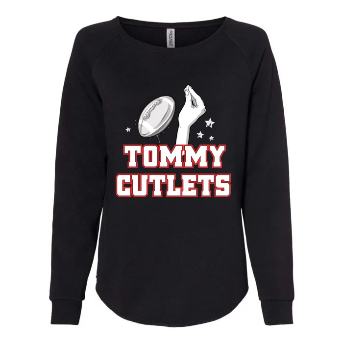 Ny Italian Hand Gesture Tommy Cutlets Football Quarterback Womens California Wash Sweatshirt