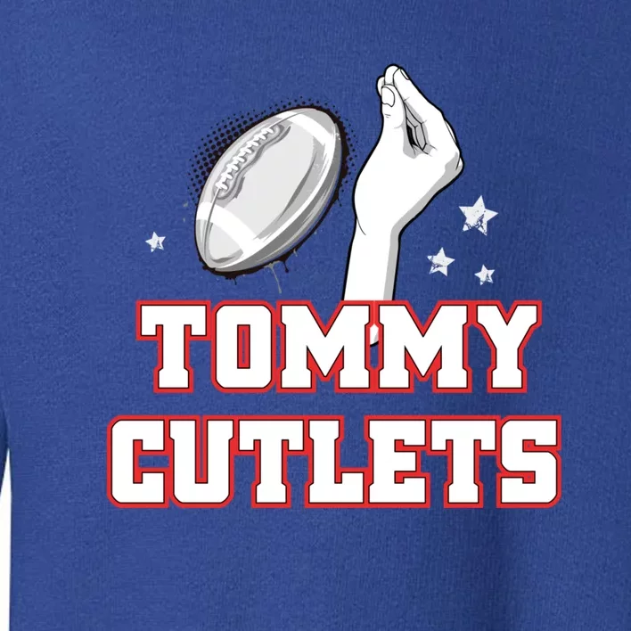 Ny Italian Hand Gesture Tommy Cutlets Football Quarterback Toddler Sweatshirt