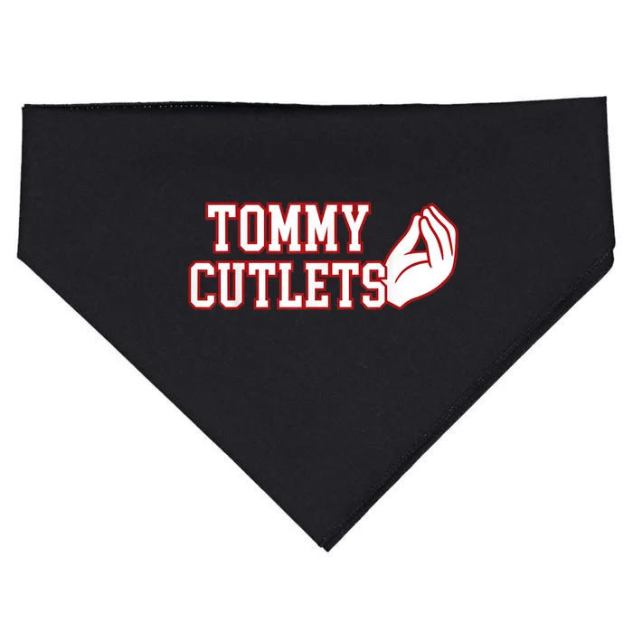 Ny Italian Hand Gesture Tommy Cutlets Football Quarterback USA-Made Doggie Bandana