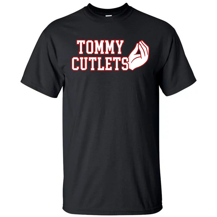 Ny Italian Hand Gesture Tommy Cutlets Football Quarterback Tall T-Shirt