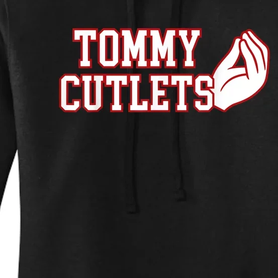 Ny Italian Hand Gesture Tommy Cutlets Football Quarterback Women's Pullover Hoodie