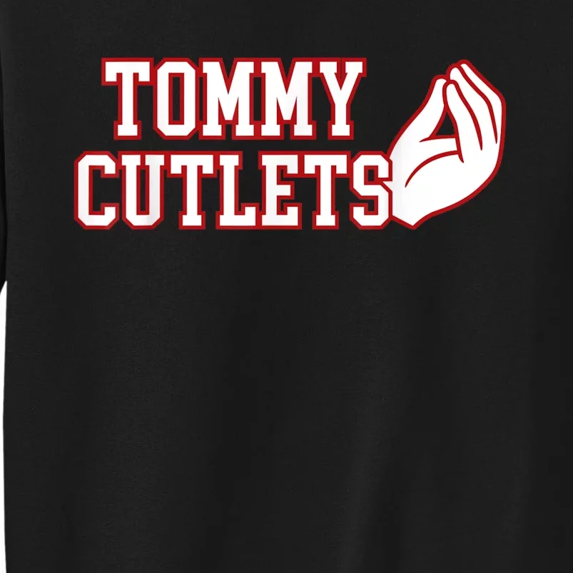 Ny Italian Hand Gesture Tommy Cutlets Football Quarterback Tall Sweatshirt