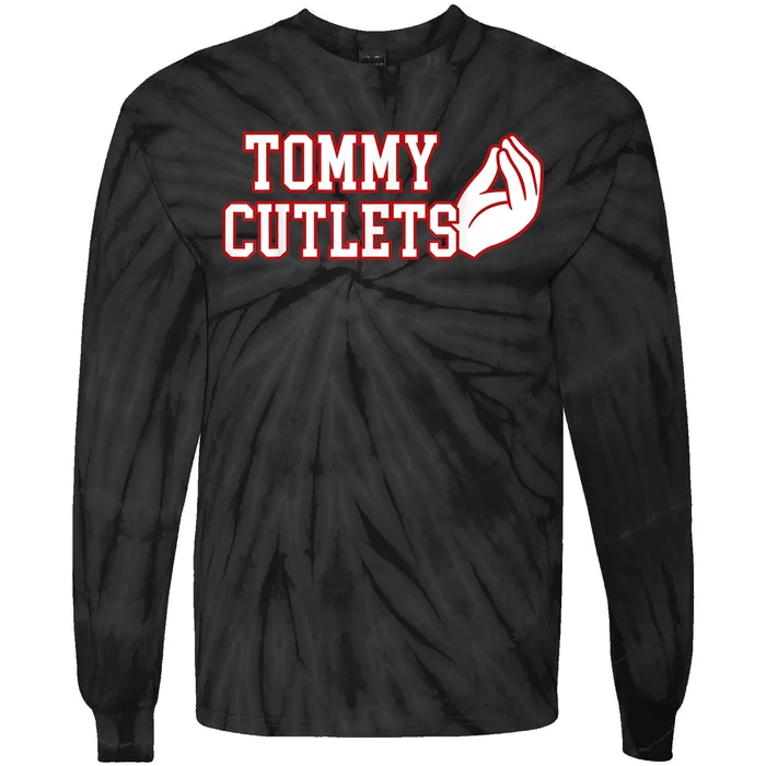 Ny Italian Hand Gesture Tommy Cutlets Football Quarterback Tie-Dye Long Sleeve Shirt