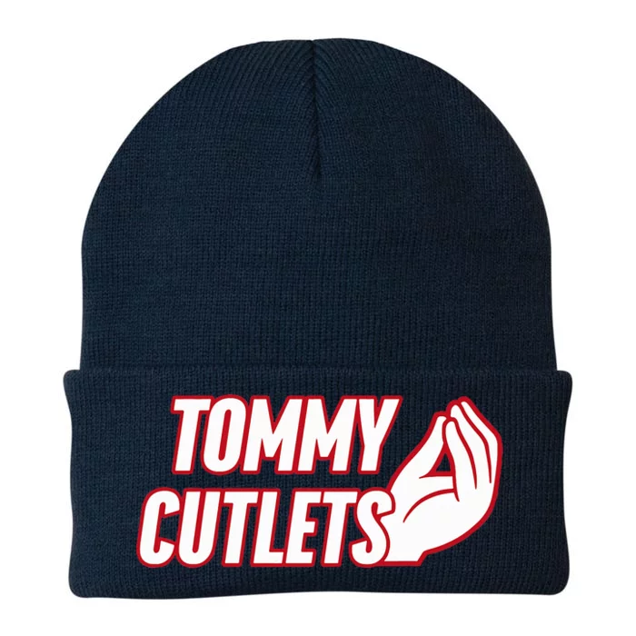 NY Italian Hand Gesture Tommy Cutlets Football Quarterback Knit Cap Winter Beanie