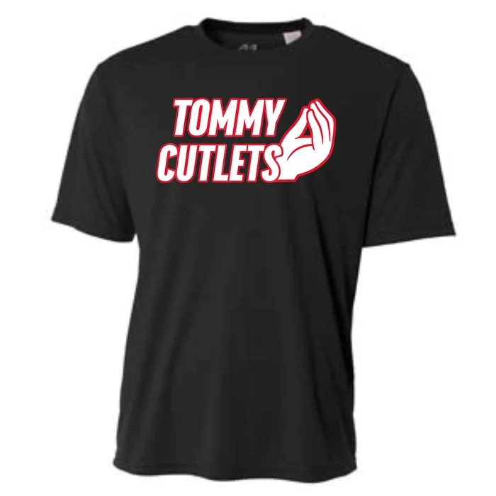 Ny Italian Hand Gesture Tommy Cutlets Football Quarterback Cooling Performance Crew T-Shirt