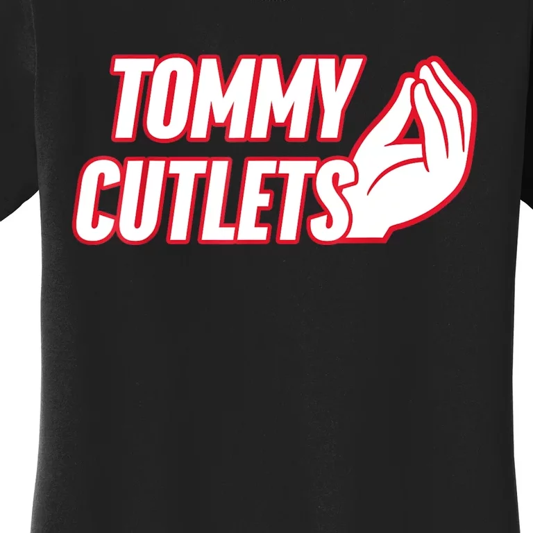 Ny Italian Hand Gesture Tommy Cutlets Football Quarterback Women's T-Shirt