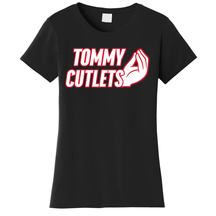 Ny Italian Hand Gesture Tommy Cutlets Football Quarterback Women's T-Shirt