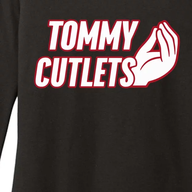 Ny Italian Hand Gesture Tommy Cutlets Football Quarterback Womens CVC Long Sleeve Shirt