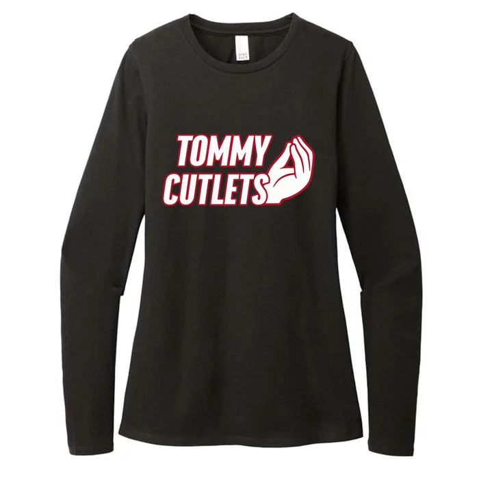 Ny Italian Hand Gesture Tommy Cutlets Football Quarterback Womens CVC Long Sleeve Shirt