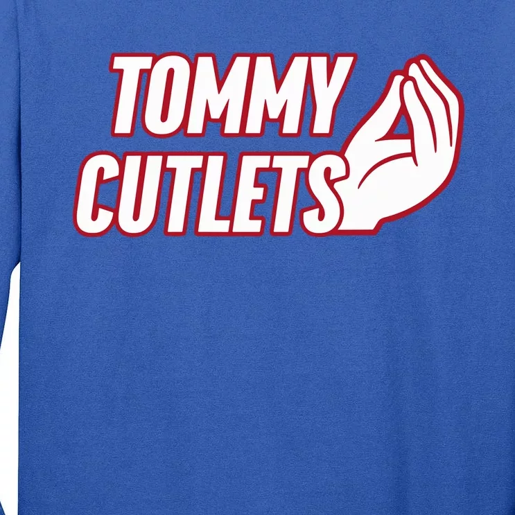 Ny Italian Hand Gesture Tommy Cutlets Football Quarterback Tall Long Sleeve T-Shirt