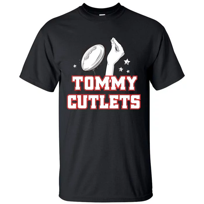 Ny Italian Hand Gesture Tommy Cutlets Football Quarterback Tall T-Shirt