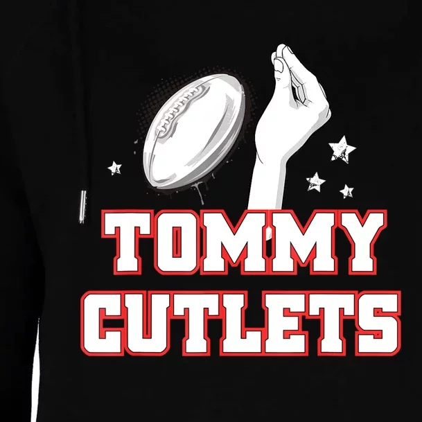 Ny Italian Hand Gesture Tommy Cutlets Football Quarterback Womens Funnel Neck Pullover Hood