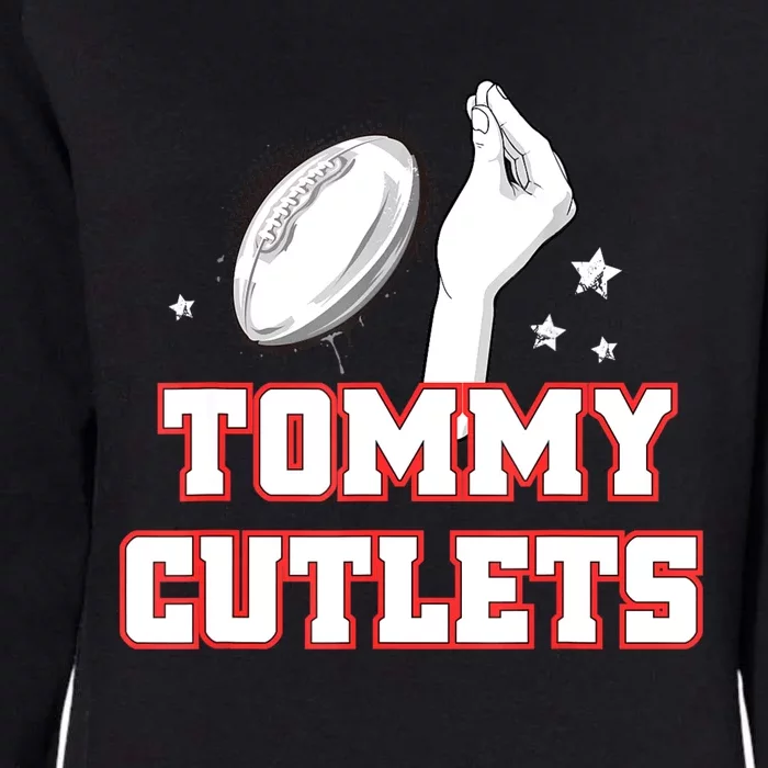 Ny Italian Hand Gesture Tommy Cutlets Football Quarterback Womens California Wash Sweatshirt