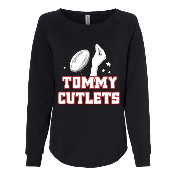 Ny Italian Hand Gesture Tommy Cutlets Football Quarterback Womens California Wash Sweatshirt