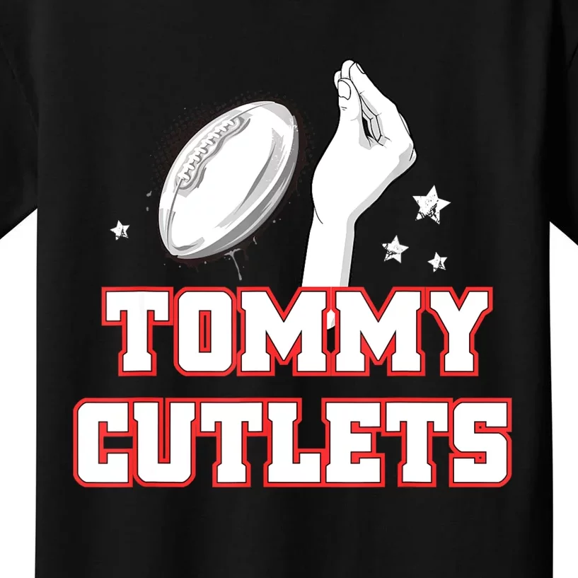 Ny Italian Hand Gesture Tommy Cutlets Football Quarterback Kids T-Shirt