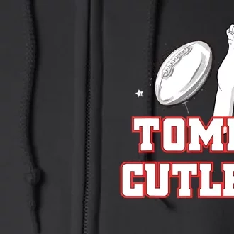 Ny Italian Hand Gesture Tommy Cutlets Football Quarterback Full Zip Hoodie