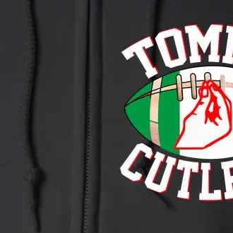 Ny Italian Hand Gesture Tommy_ Cutlets Football Quarterback Trendy Desing Full Zip Hoodie